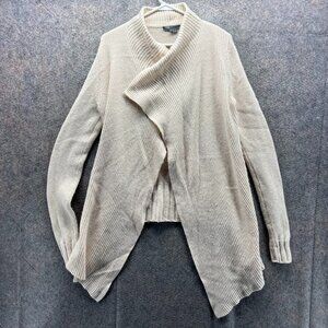 Vince Cardigan Women Small Beige Yak Wool Blend Open Front Sweater